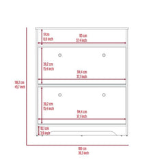 Shoe Rack Dublin, One Open Shelf, Two Extendable Cabinets, Light Oak