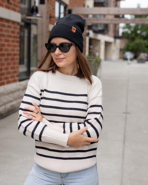Charcoal Black Beanie