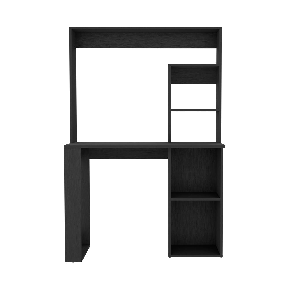 Desk, Hutch, Black Wengue Finish.