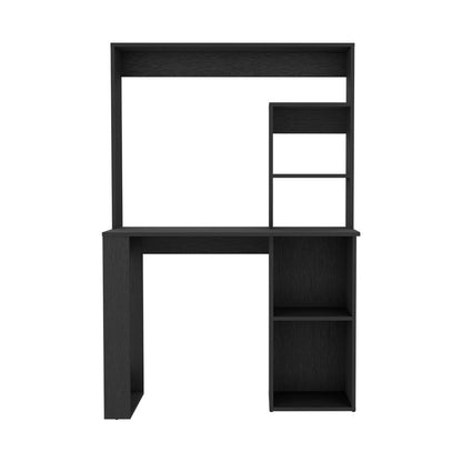 Desk, Hutch, Black Wengue Finish.