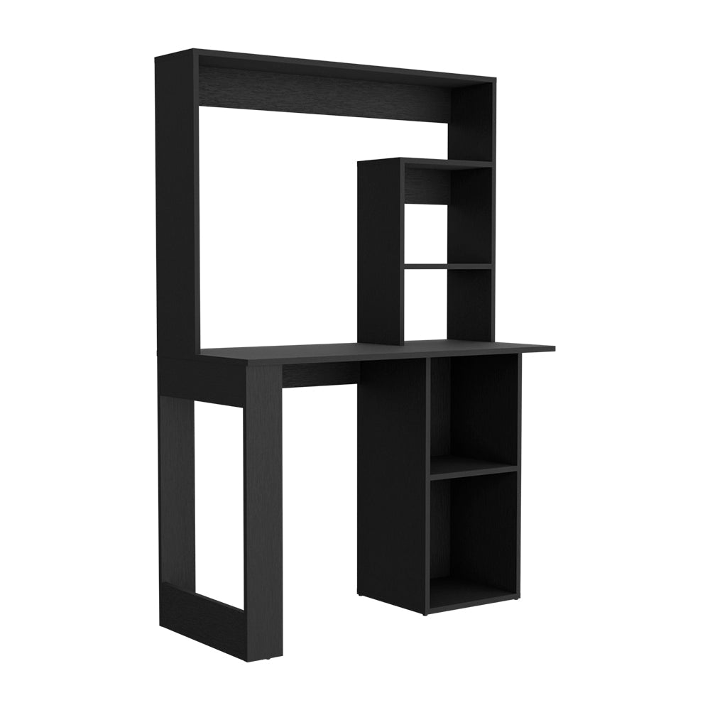 Desk, Hutch, Black Wengue Finish.