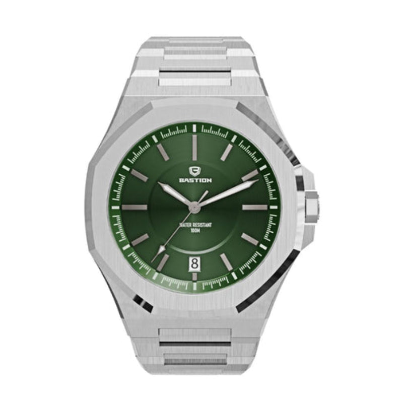 Bastion Luxury Stainless Steel Watch – Water-Resistant 100M
