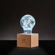 LED Light Bulb Lamp with Wooden Base - Unique Decorative Home Lighting