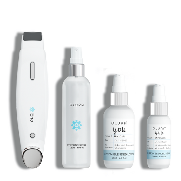 OLURR Ultrasonic Skin Scrubber Facial Cleansing Device with Skincare Set