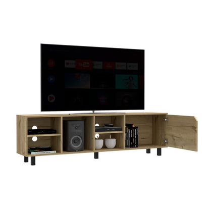 TV Stand for TV´s up 70", Four Open Shelves, Light Oak.