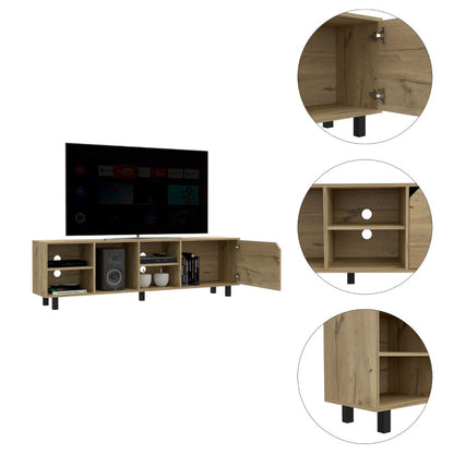 TV Stand for TV´s up 70", Four Open Shelves, Light Oak.