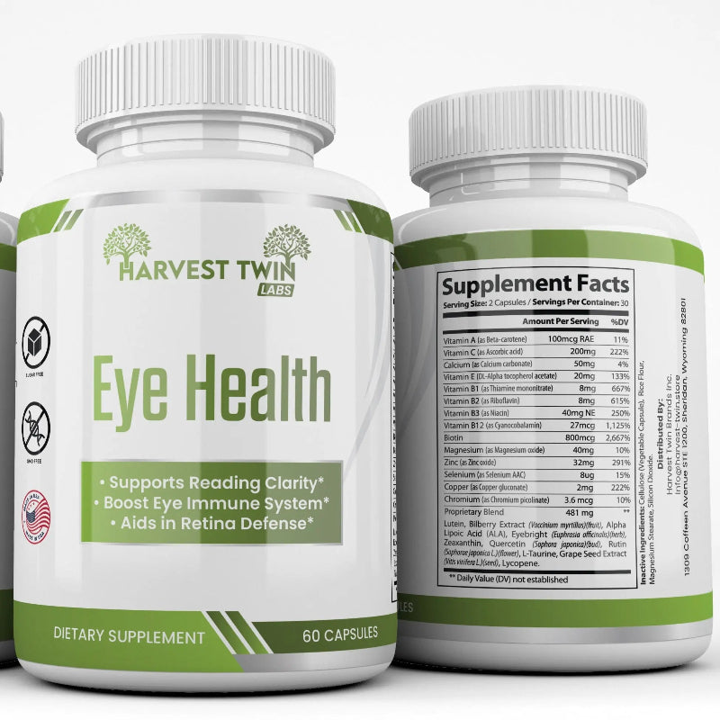 Harvest Twin Labs Eye Health Dietary Supplement – 60 Capsules