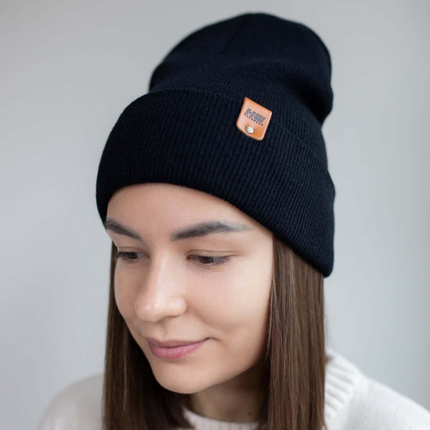 Midnight Black Beanie