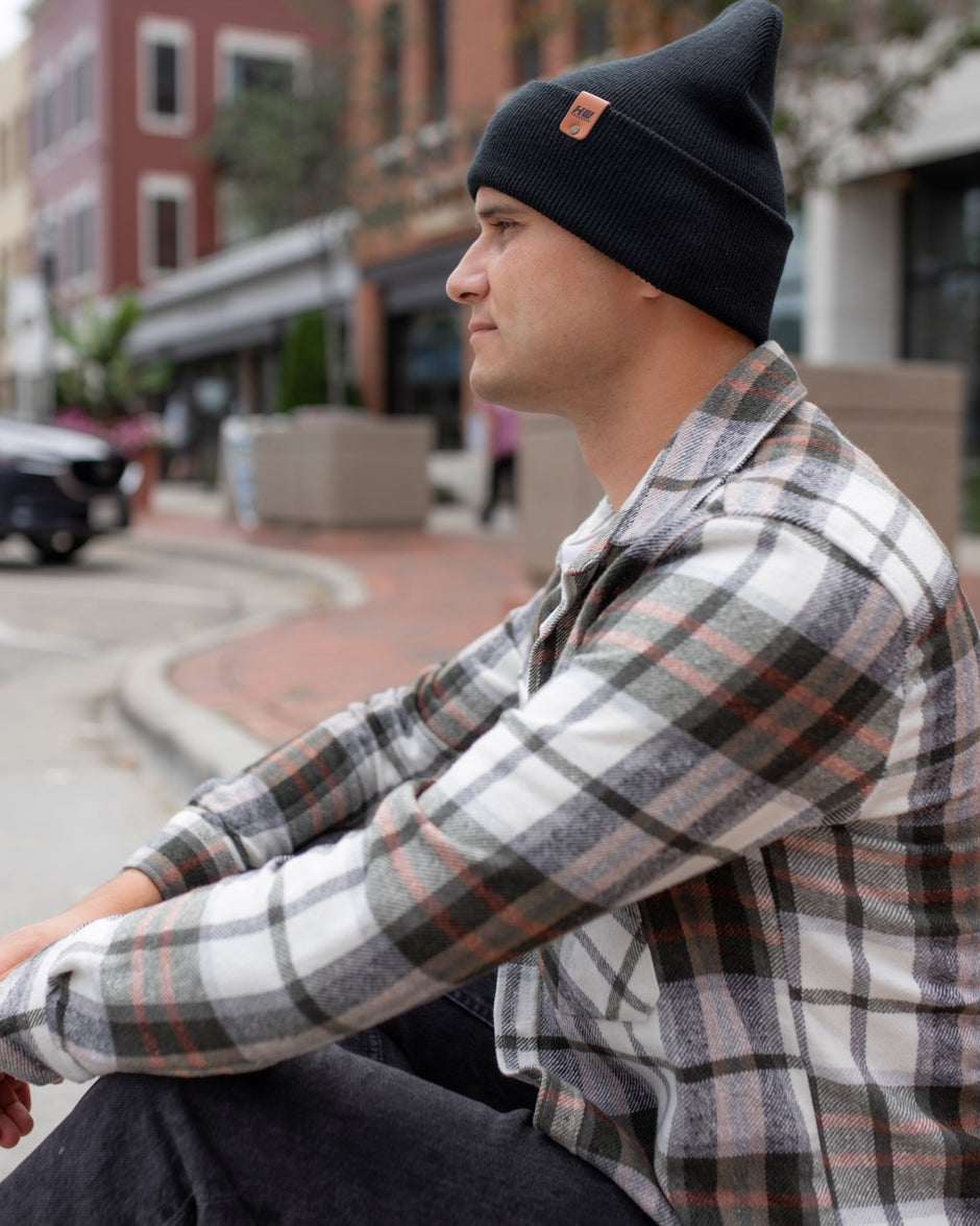 Charcoal Black Beanie