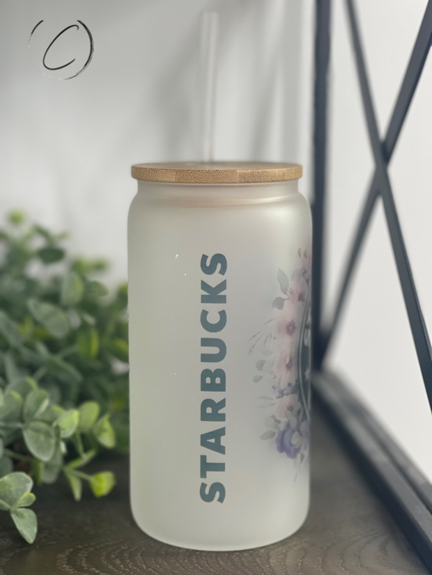 Floral Glass Mug