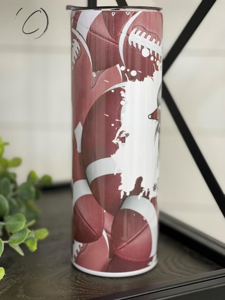 Football Mom Drink Tumbler 20oz