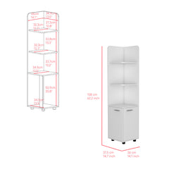 Freestanding cabinet Kairatu, One Drawer, White Finish