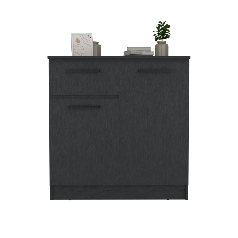 Multi-Functional Dresser Carlin, Top Surface as TV Stand, Black Wengue