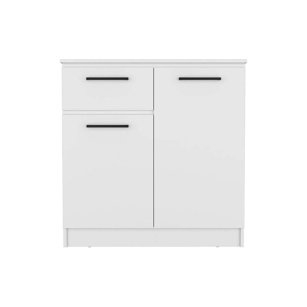 Multi-Functional Dresser Top Surface as TV Stand, White Finish