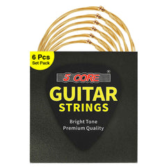 5Core Acoustic Guitar Strings 0.010-0.047 Steel Gauge Heavy Duty w