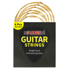 5Core Acoustic Guitar Strings 0.010-0.047 Steel Gauge Heavy Duty