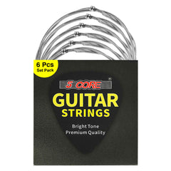 5Core Electric Guitar Strings Nickel 0.009-.042 Gauge w Bright Tone