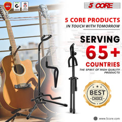 5Core Guitar Stand Floor Foldingholder Soporte Para Guitarra for