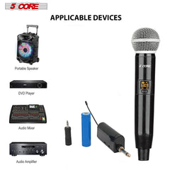 5Core Wireless Microphones VHF Microfonos Inalambricos Professional