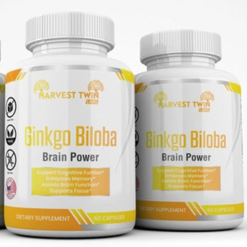 Harvest Twin Labs Ginkgo Biloba Brain Power Dietary Supplement – 60 Capsules