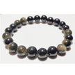Pulsera elástica de obsidiana dorada
