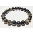 Pulsera elástica de obsidiana dorada