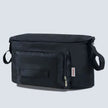 Baby Stroller Organizer Bag with Zipper Closure, Front Pocket & Side Loops – Black