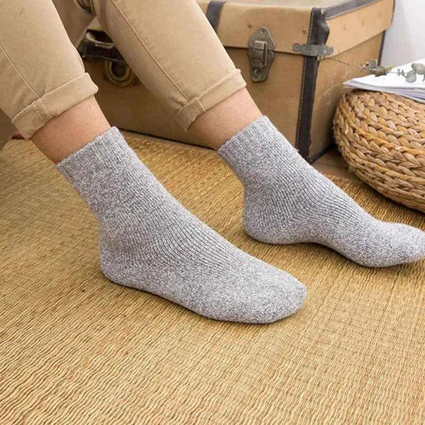 Premium Wool Socks Set - 6 Pairs, Soft & Warm