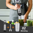 BioloMix 4-in-1 1200W Immersion Hand Stick Blender with Chopper, Whisk, Smoothie Cup and US Plug