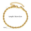 Gold and Silver Rope Chain Necklace - Classic Twisted Link Chain (2mm–5mm) for Timeless Elegance
