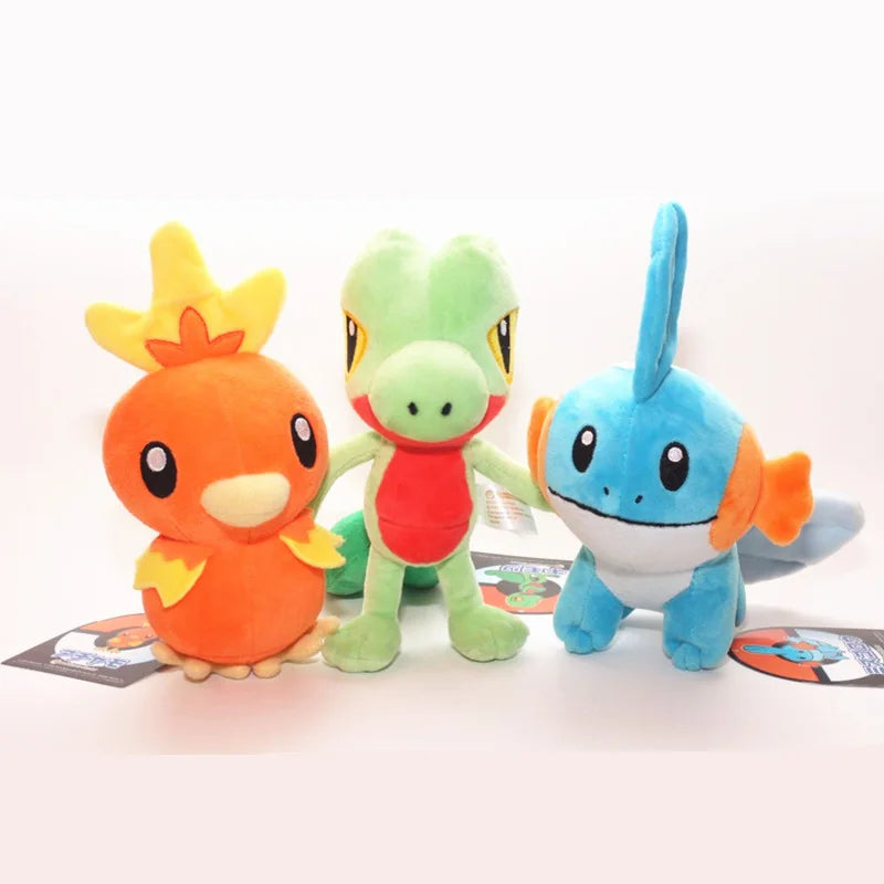 Pokémon Plush Toys – Treecko 28 cm & Torchic 20 cm Soft Stuffed Dolls
