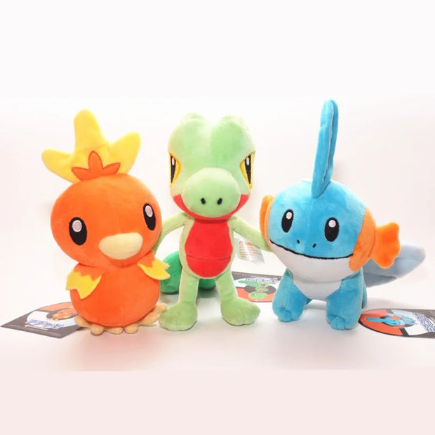 Pokémon Plush Toys – Treecko 28 cm & Torchic 20 cm Soft Stuffed Dolls