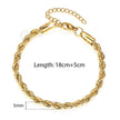 Gold and Silver Rope Chain Necklace - Classic Twisted Link Chain (2mm–5mm) for Timeless Elegance