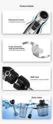 BioloMix 4-in-1 1200W Immersion Hand Stick Blender with Chopper, Whisk, Smoothie Cup and US Plug