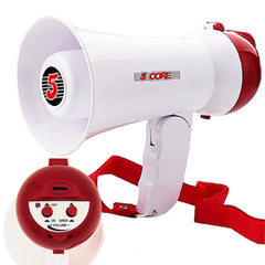 5Core Megaphone Bullhorn Speaker 15W Mini Battery Power Bull horn w