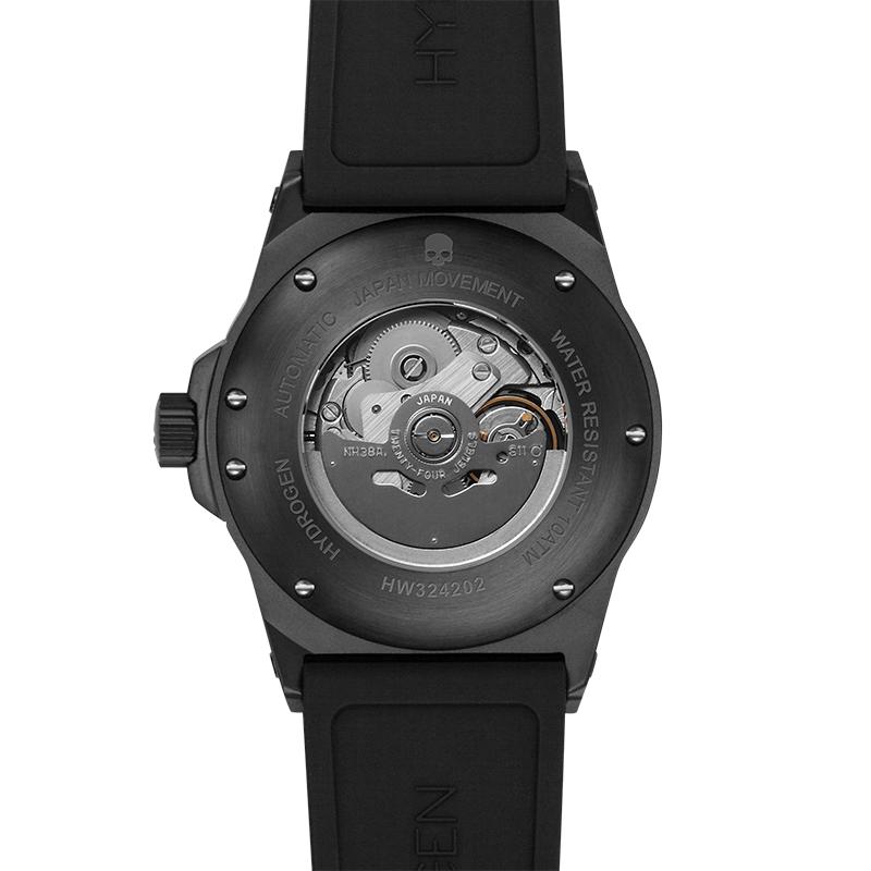Men's Automatic Carbon Dial Watch - Hydrogen Black Automatic Timepiece