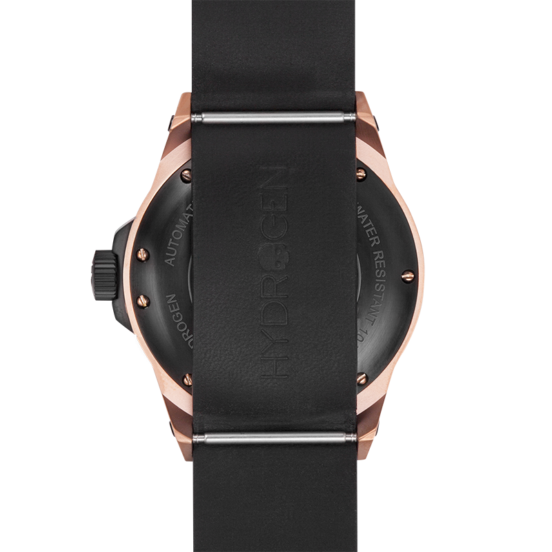 Vento Black Rose Gold Leather Men's Watch