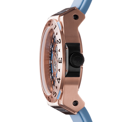 Vento Rose Gold Light Blue Men's Watch