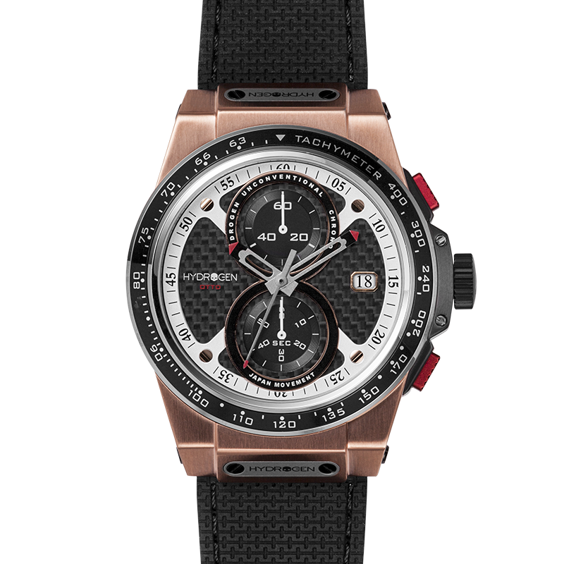 Otto Chrono Black Rose Gold Men's Watch