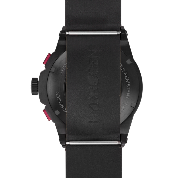 Hydrogen Otto Black Chronograph Watch with Rose Gold Bezel