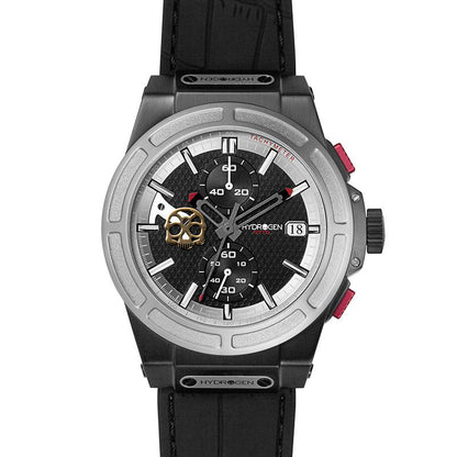 Otto Chrono Silver Black Men's Watch