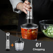 BioloMix 4-in-1 1200W Immersion Hand Stick Blender with Chopper, Whisk, Smoothie Cup and US Plug