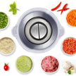 BioloMix 500W 2L Stainless Steel Electric Food Chopper with 2 Speeds, Extra Blade, Meat Grinder and Mincer – 110V US Plug