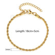 Gold and Silver Rope Chain Necklace - Classic Twisted Link Chain (2mm–5mm) for Timeless Elegance