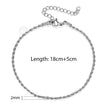 Gold and Silver Rope Chain Necklace - Classic Twisted Link Chain (2mm–5mm) for Timeless Elegance