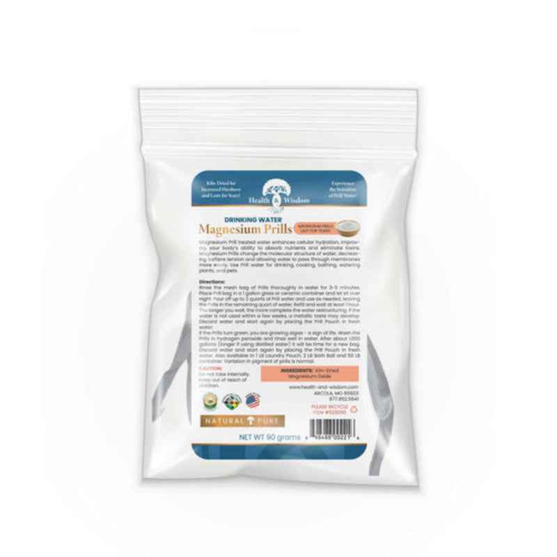 Health & Wisdom Magnesium Prills – Natural Water & Bath Enhancer