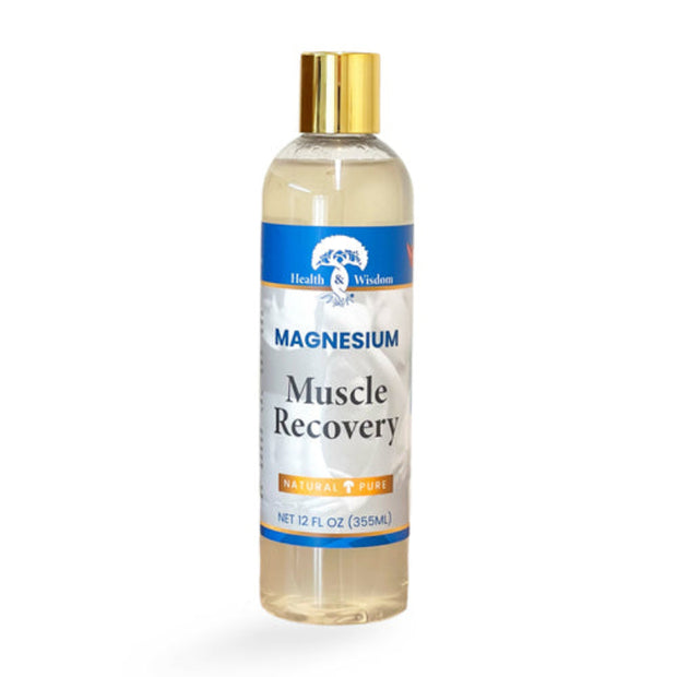 Health & Wisdom Magnesium Muscle Recovery Oil Natural Pure 4oz & 12oz