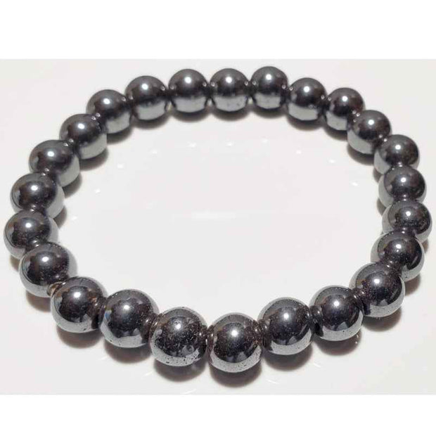 Black Beaded Bracelet Stretch Elastic Minimal Jewelry