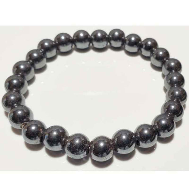 Black Beaded Bracelet Stretch Elastic Minimal Jewelry