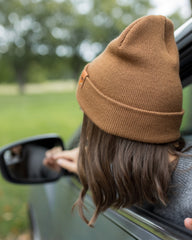 HAAKWEAR Knit Cuffed Beanie - Camel Brown